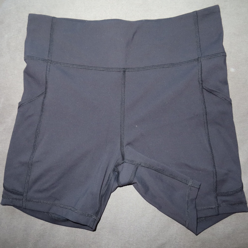 Women's Lulu Black Athletic Biker Shorts